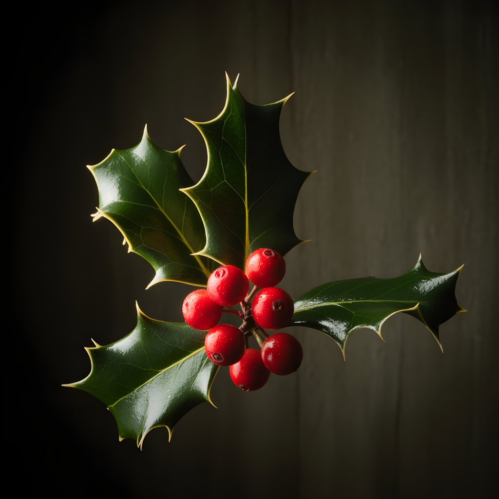 Holly Berries & Leaves Fine Art Photography Wall Art