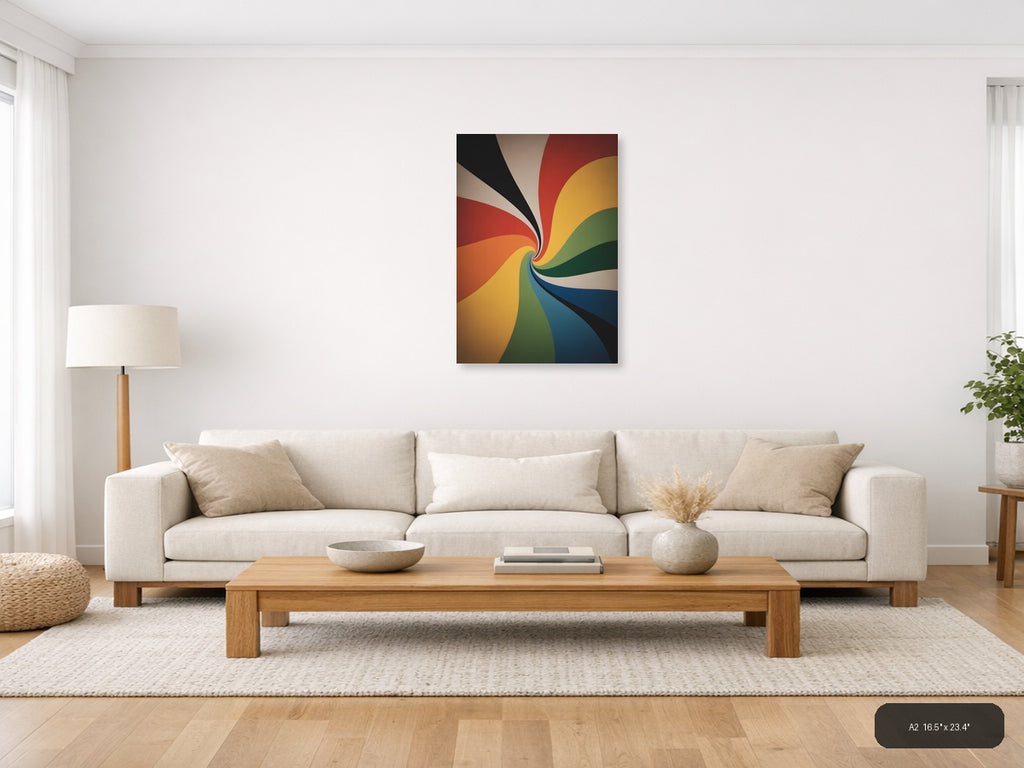 Colorful Spiral Swirl Abstract Photography Wall Art — A2 / Living Room