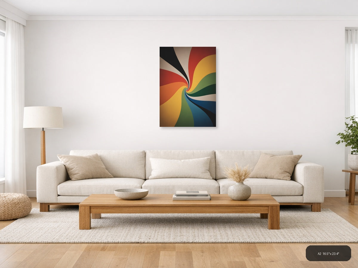 Colorful Spiral Swirl Abstract Photography Wall Art — A2 / Living Room