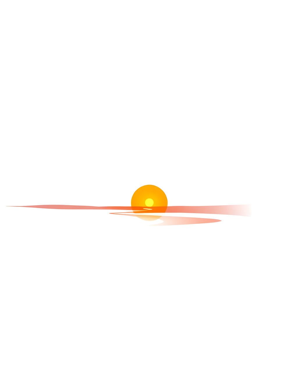 Minimalist Sunset Over Water Horizon Wall Art