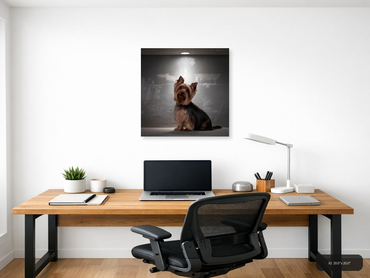 Yorkshire Terrier Portrait Photography Wall Art — A2 / Office