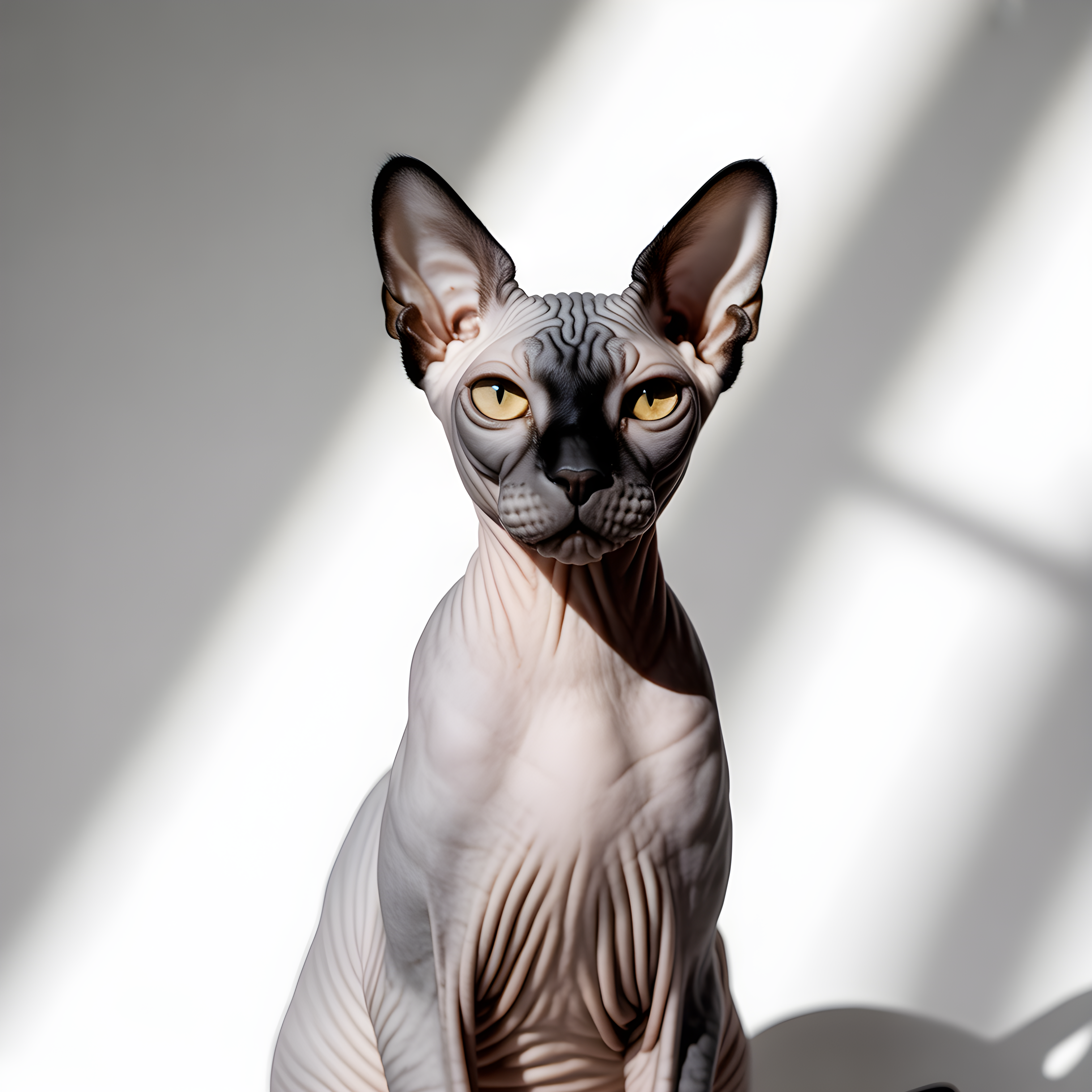 Sphynx Cat Portrait Minimalist Wall Art
