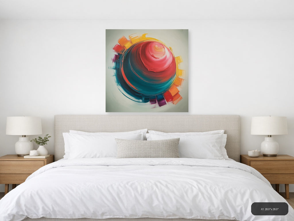 1970S — Abstract (Square) Canvas Print | Abstract Wall Art | A4 A3 A2 A1 — A1 / Bedroom