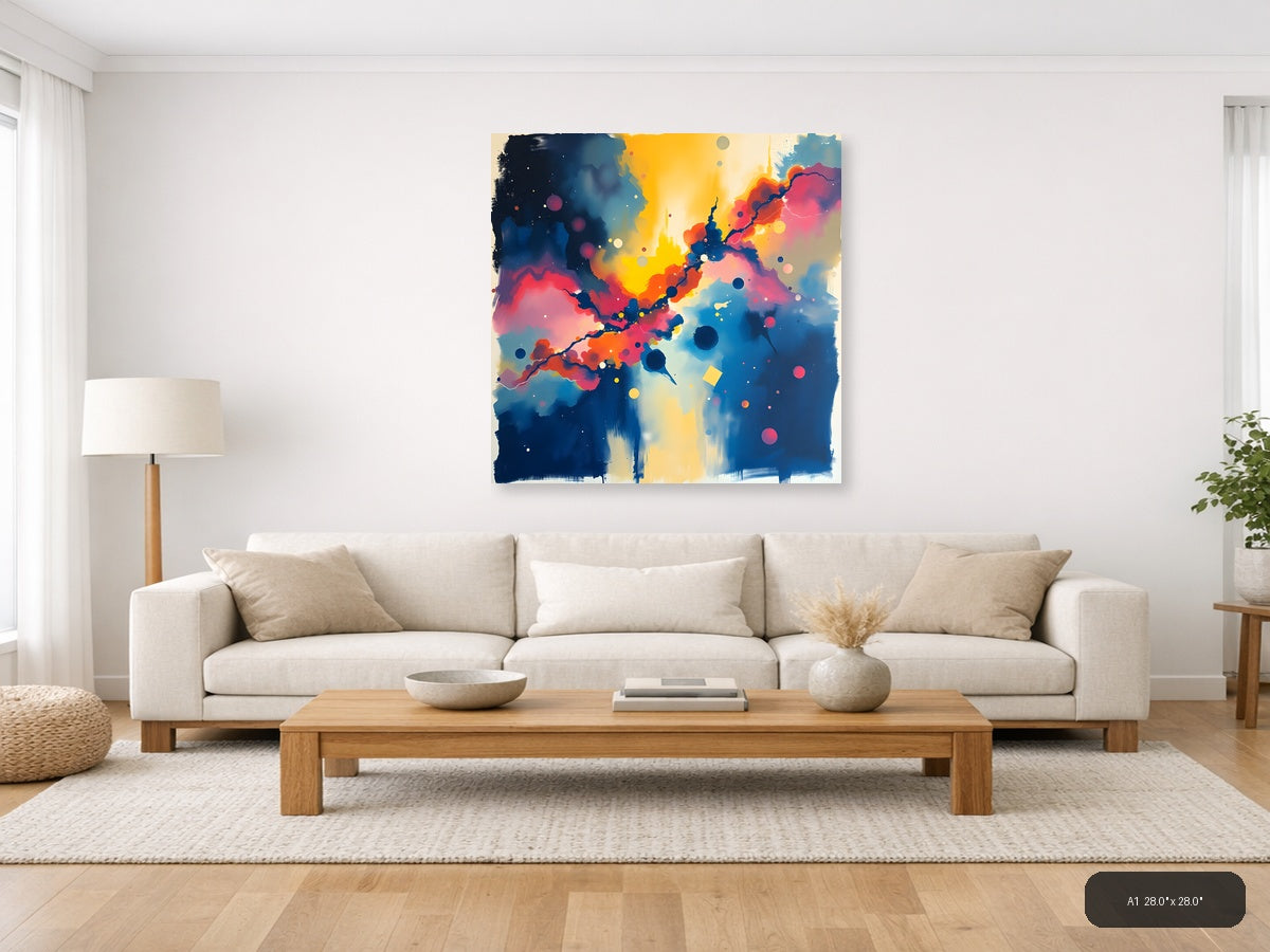 Vibrant Abstract Energy Flow Modern Wall Art — A1 / Living Room