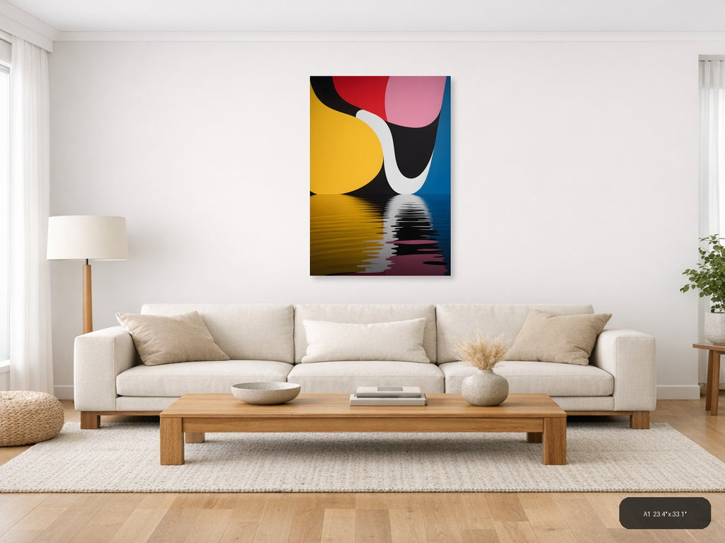 Abstract Geometric Shapes Photography Colorful Wall Art — A1 / Living Room