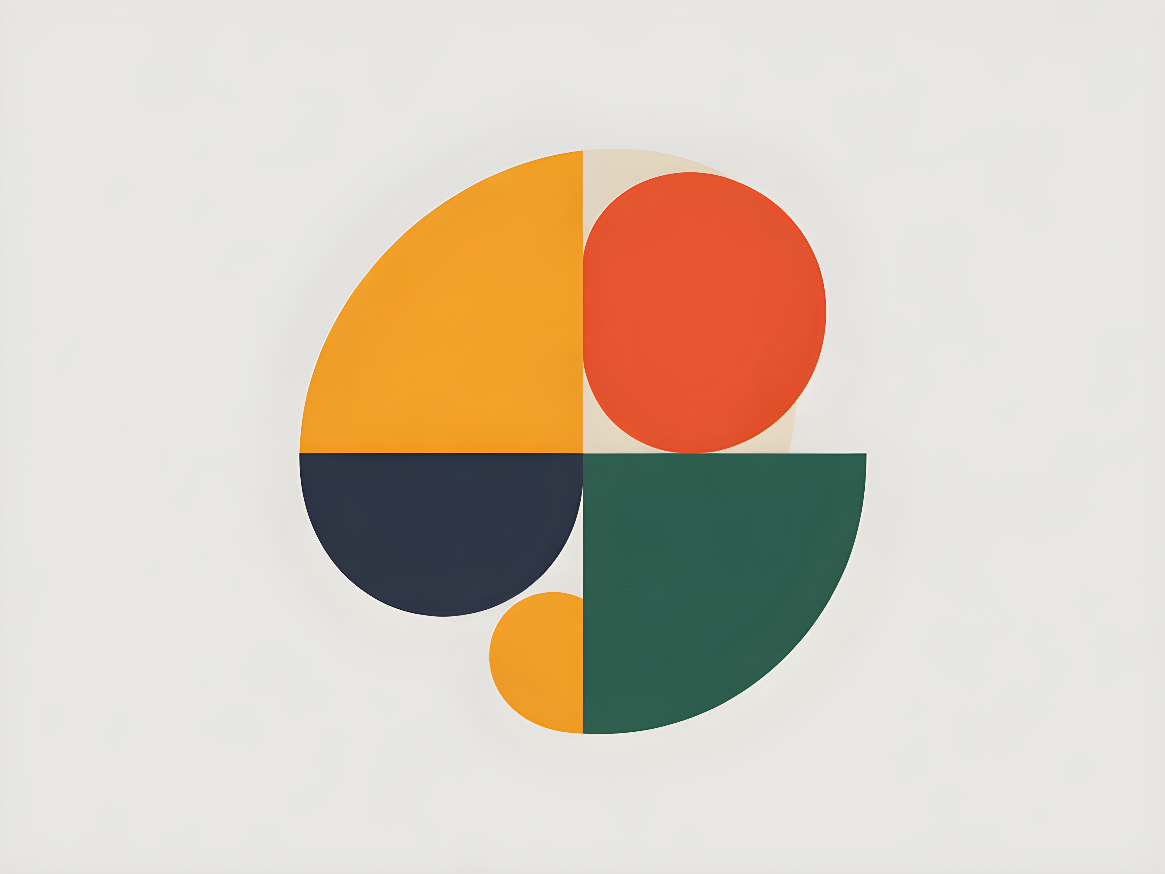 Minimalist Geometric Circles Abstract Wall Art