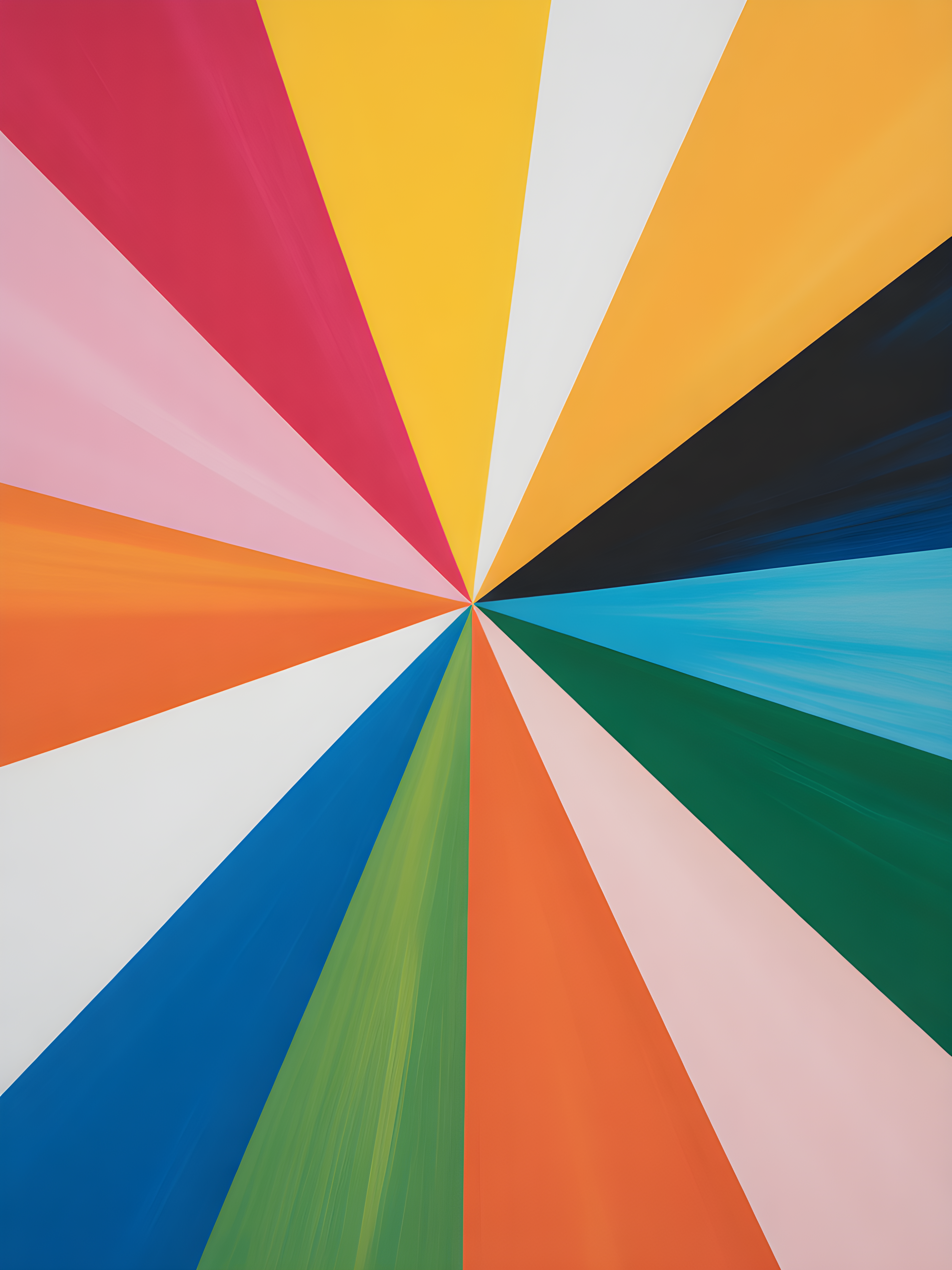 Colorful Radiant Sunburst Abstract Portrait Wall Art