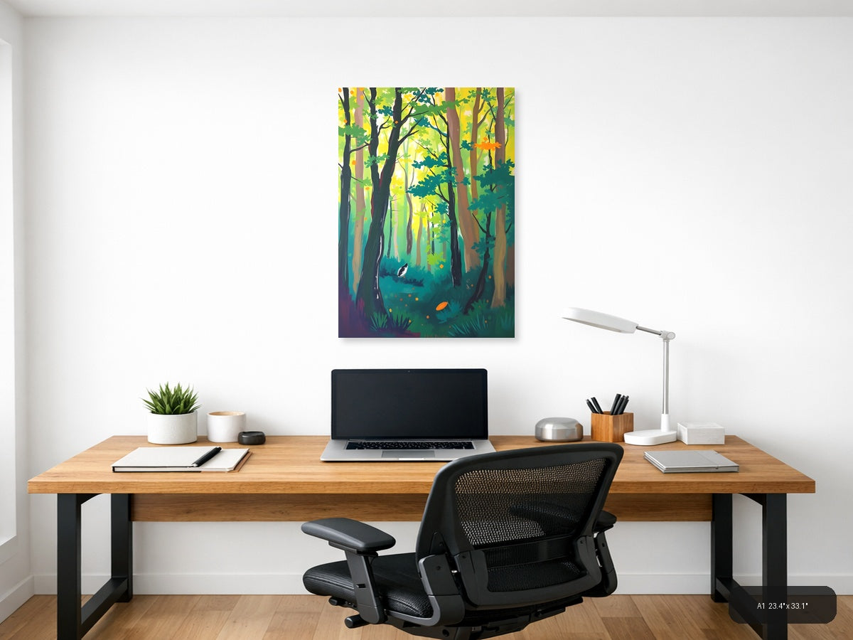 Forest Canopy Abstract Landscape Wall Art — A1 / Office