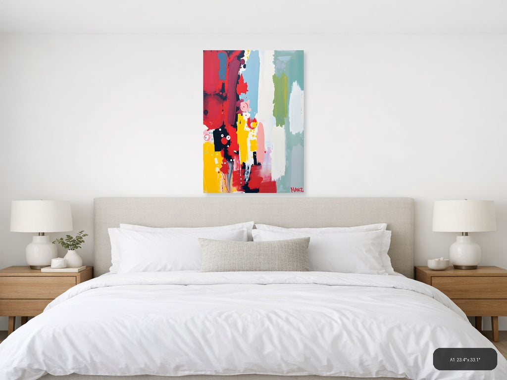 Vibrant Abstract Paint Splash Modern Wall Art — A1 / Bedroom