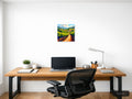Tuscan Vineyard Landscape Abstract Wall Art — A4 / Office