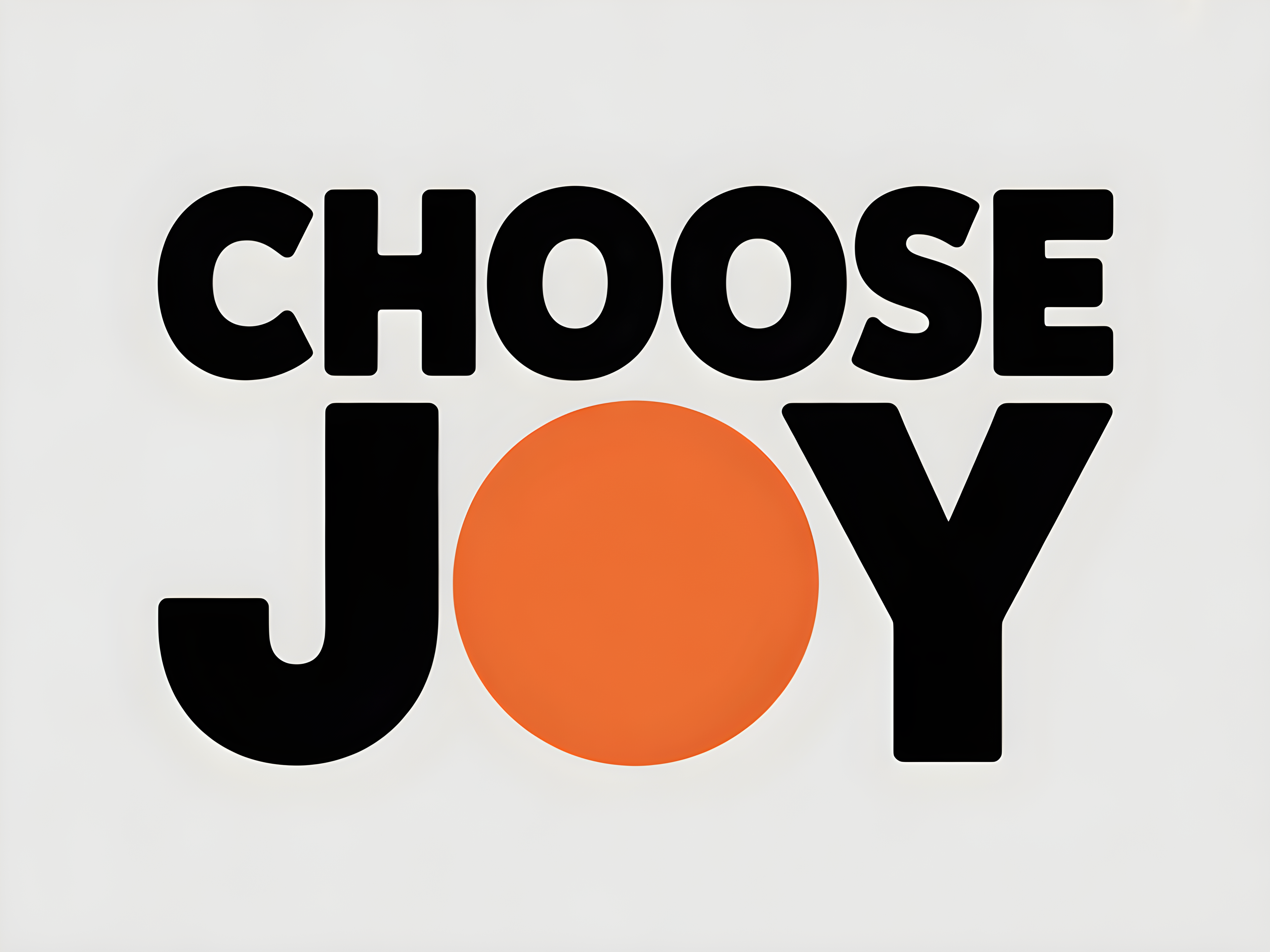 Choose Joy Minimalist Orange Circle Wall Art