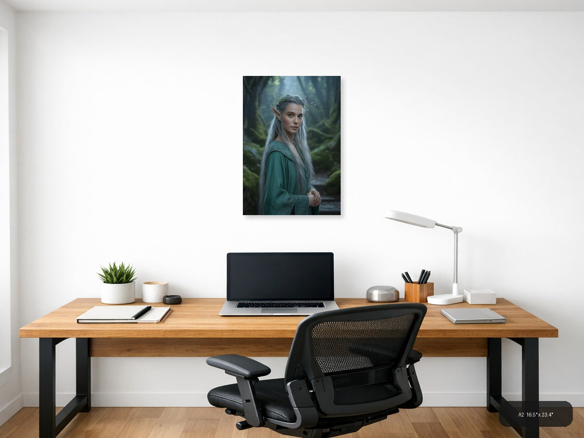 Mystical Elf in Enchanted Forest Photography Wall Art — A2 / Office