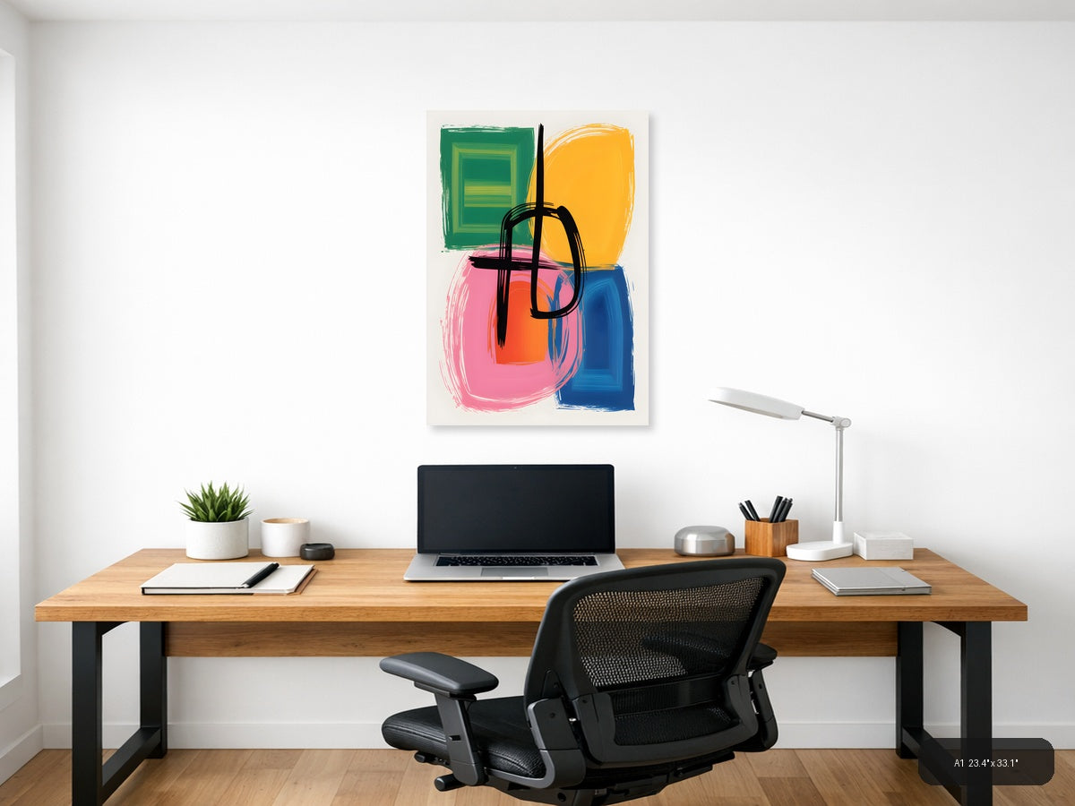 Thankful — Abstract (Portrait) Canvas Print | Abstract Wall Art | A4 A3 A2 A1 — A1 / Office