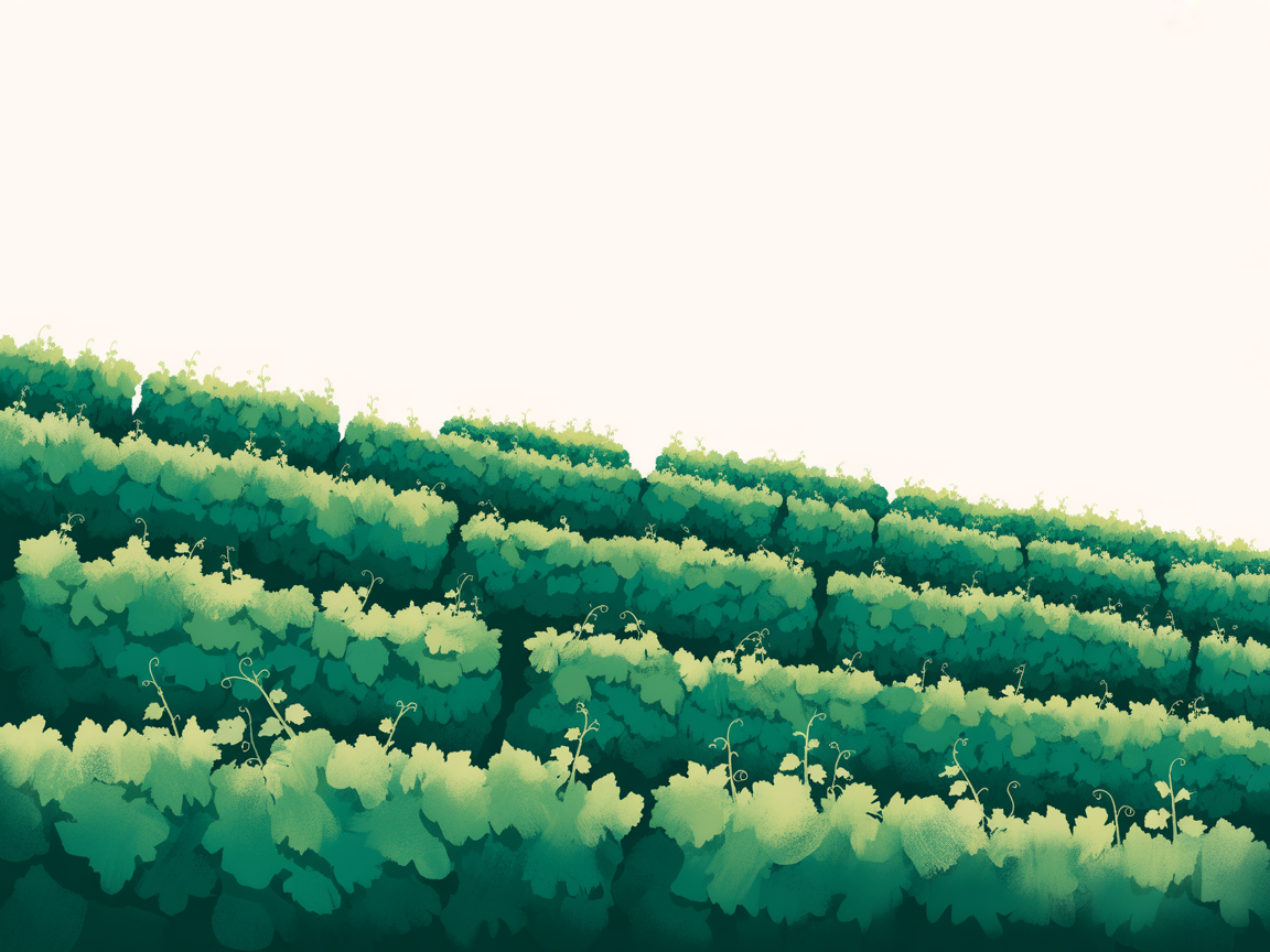 Minimalist Green Forest Landscape Layers Wall Art