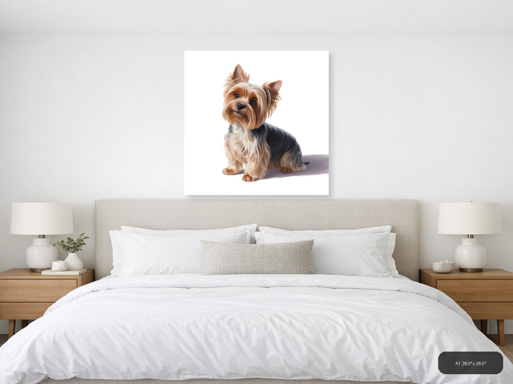 Shih Tzu Dog Portrait Minimalist Wall Art — A1 / Bedroom