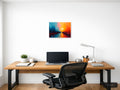 Abstract Sunset Highway with Power Lines Wall Art — A4 / Office