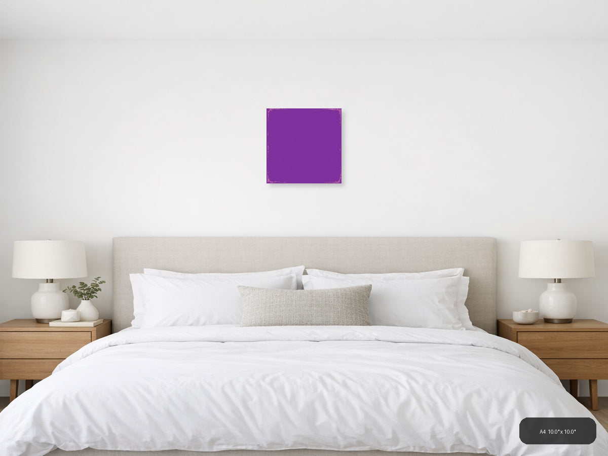 Vintage Purple Grunge Texture Square Wall Art — A4 / Bedroom