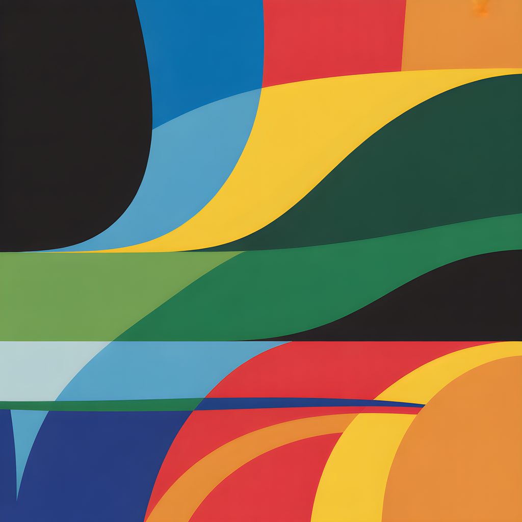 Colorful Abstract Waves Photography Wall Art