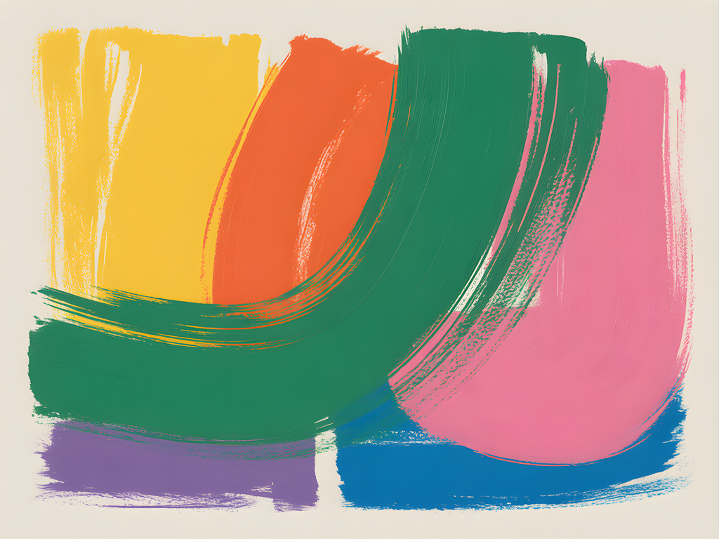 Vibrant Abstract Brushstrokes Landscape Wall Art