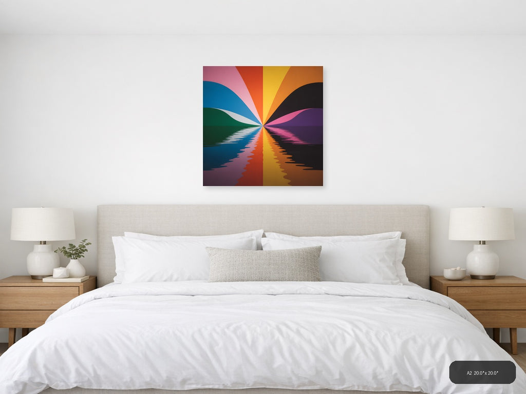 Colorful Radiant Sunset Reflection Photography Wall Art — A2 / Bedroom