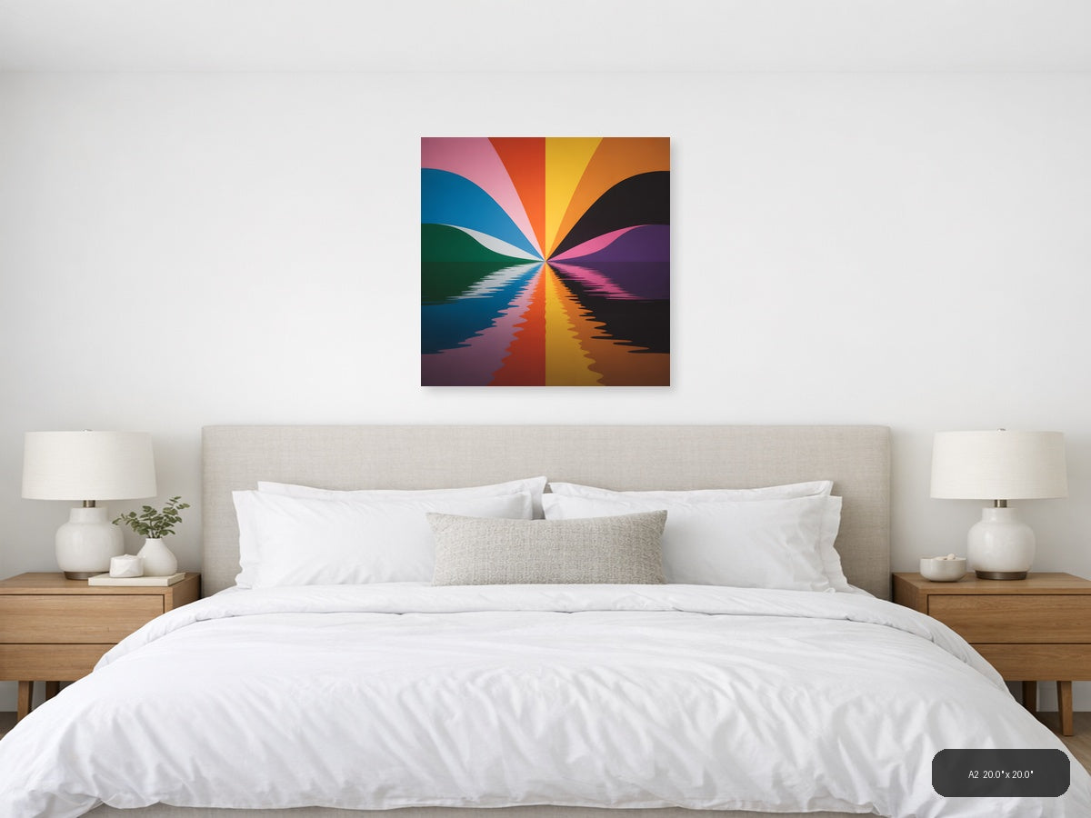 Colorful Radiant Sunset Reflection Photography Wall Art — A2 / Bedroom