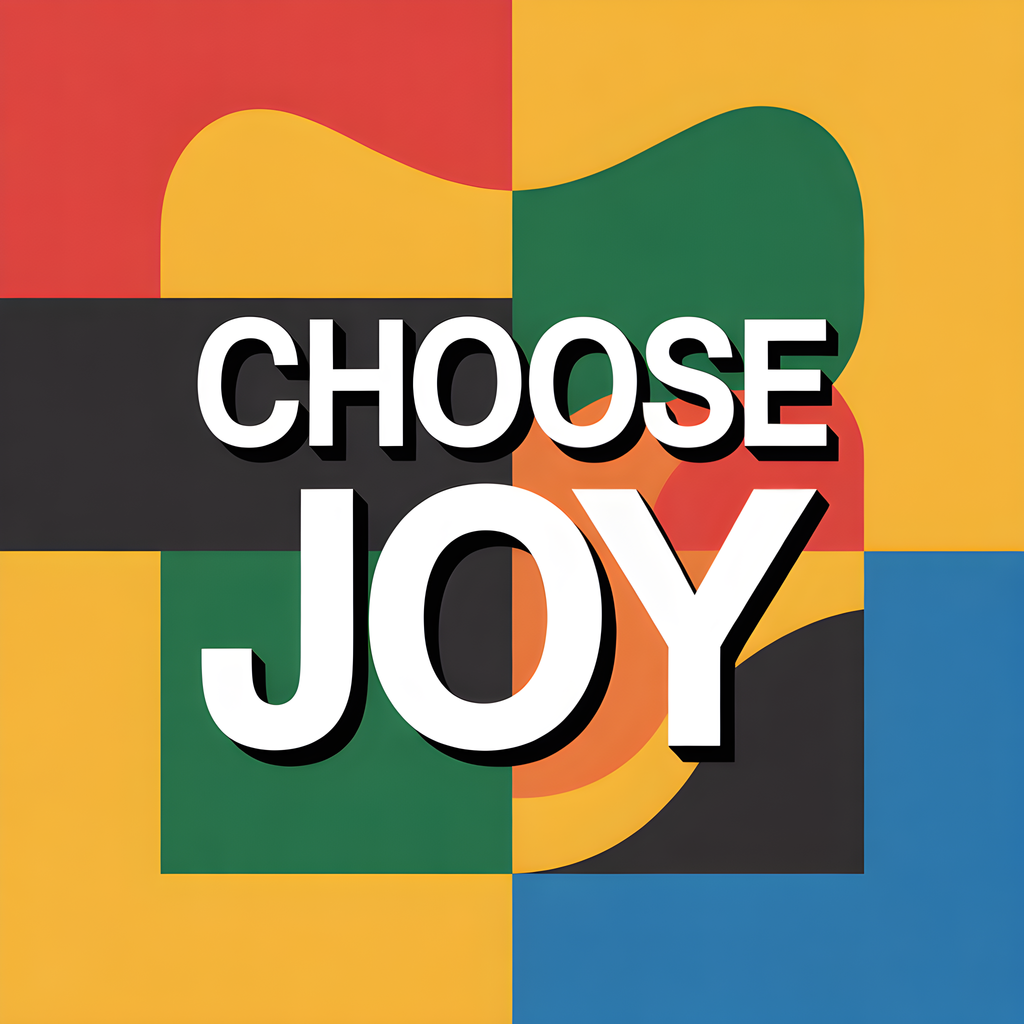 Choose Joy Colorful Geometric Photography Wall Art