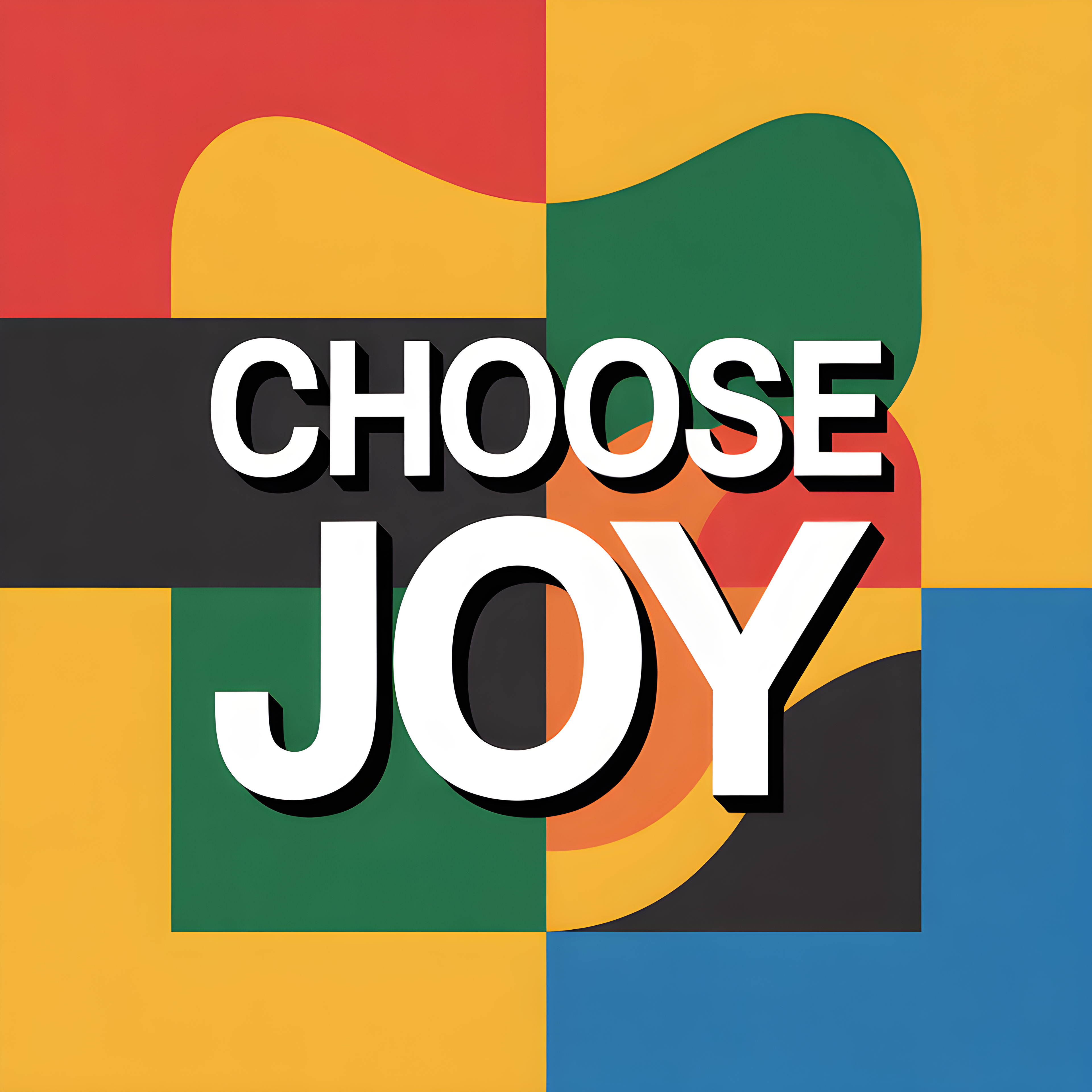 Choose Joy Colorful Geometric Photography Wall Art