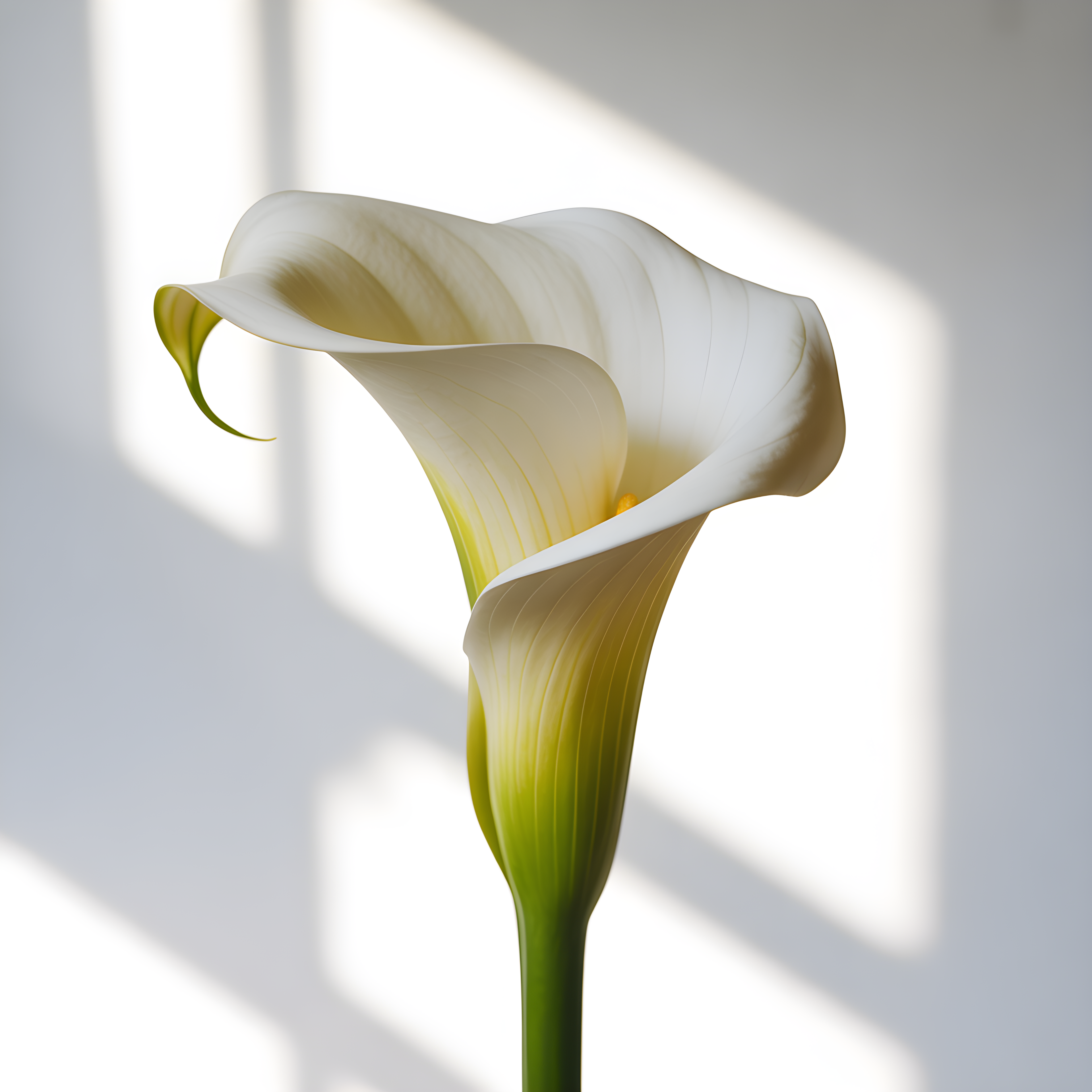 White Calla Lily Minimalist Flower Wall Art