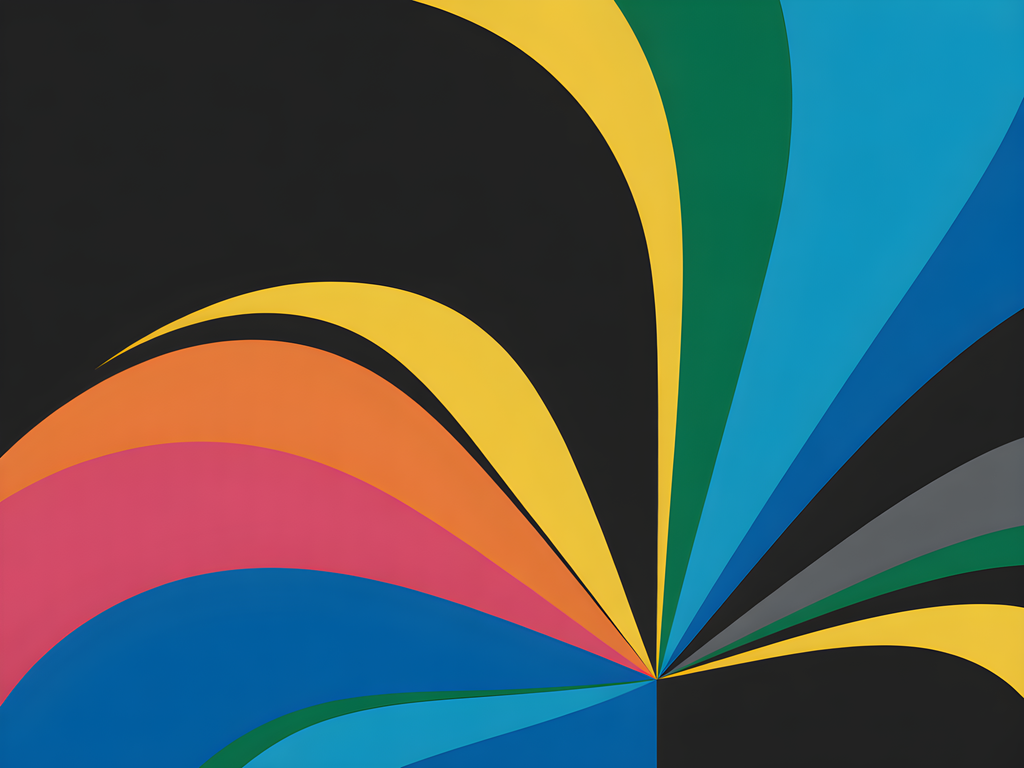 Colorful Rainbow Wave Abstract Photography Wall Art