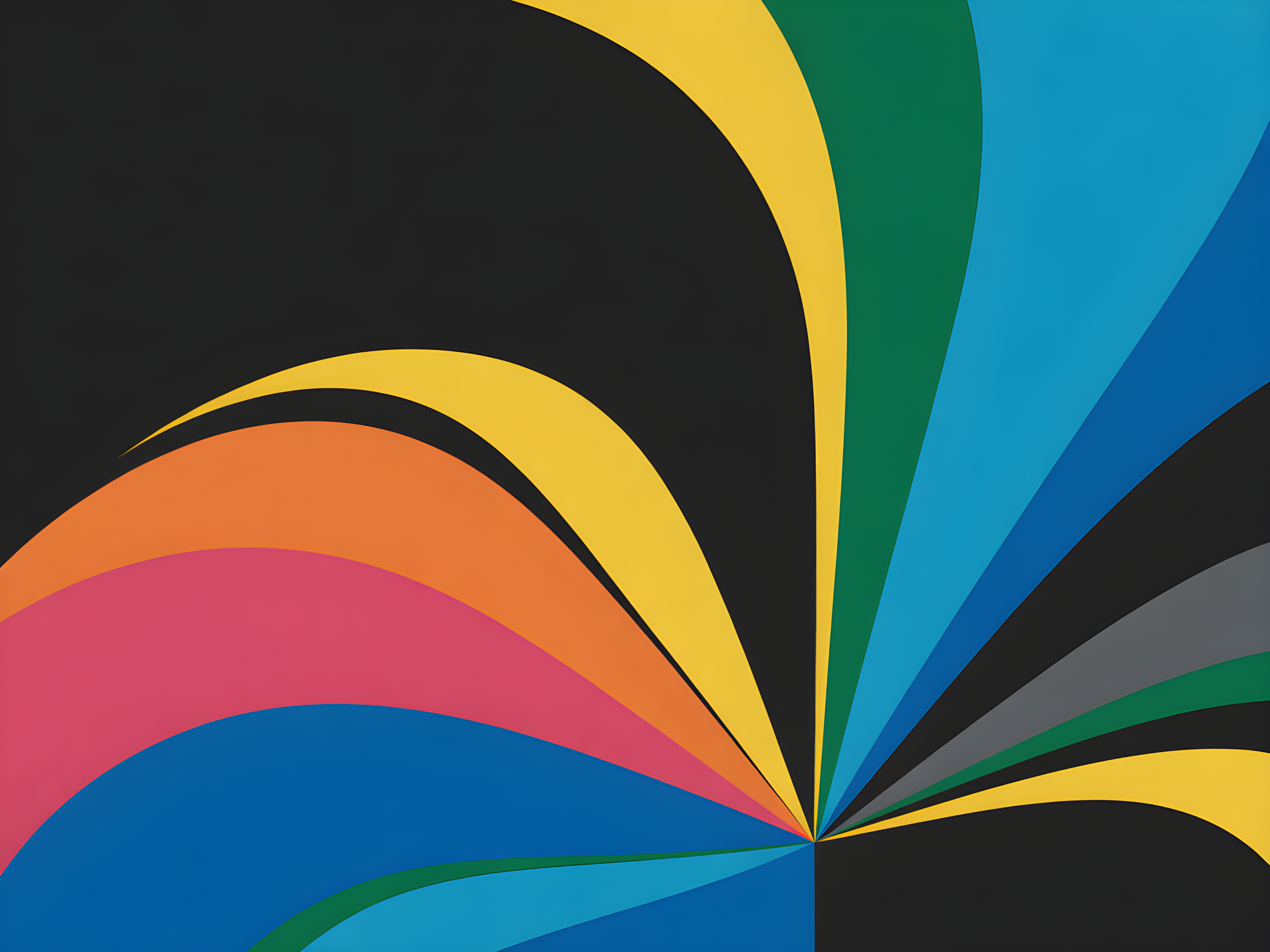 Colorful Rainbow Wave Abstract Photography Wall Art