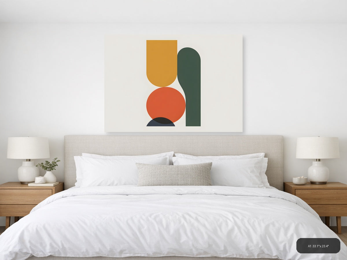 Thankful — Minimalist (Landscape) Canvas Print | Minimalist Wall Art | A4 A3 A2 A1 — A1 / Bedroom