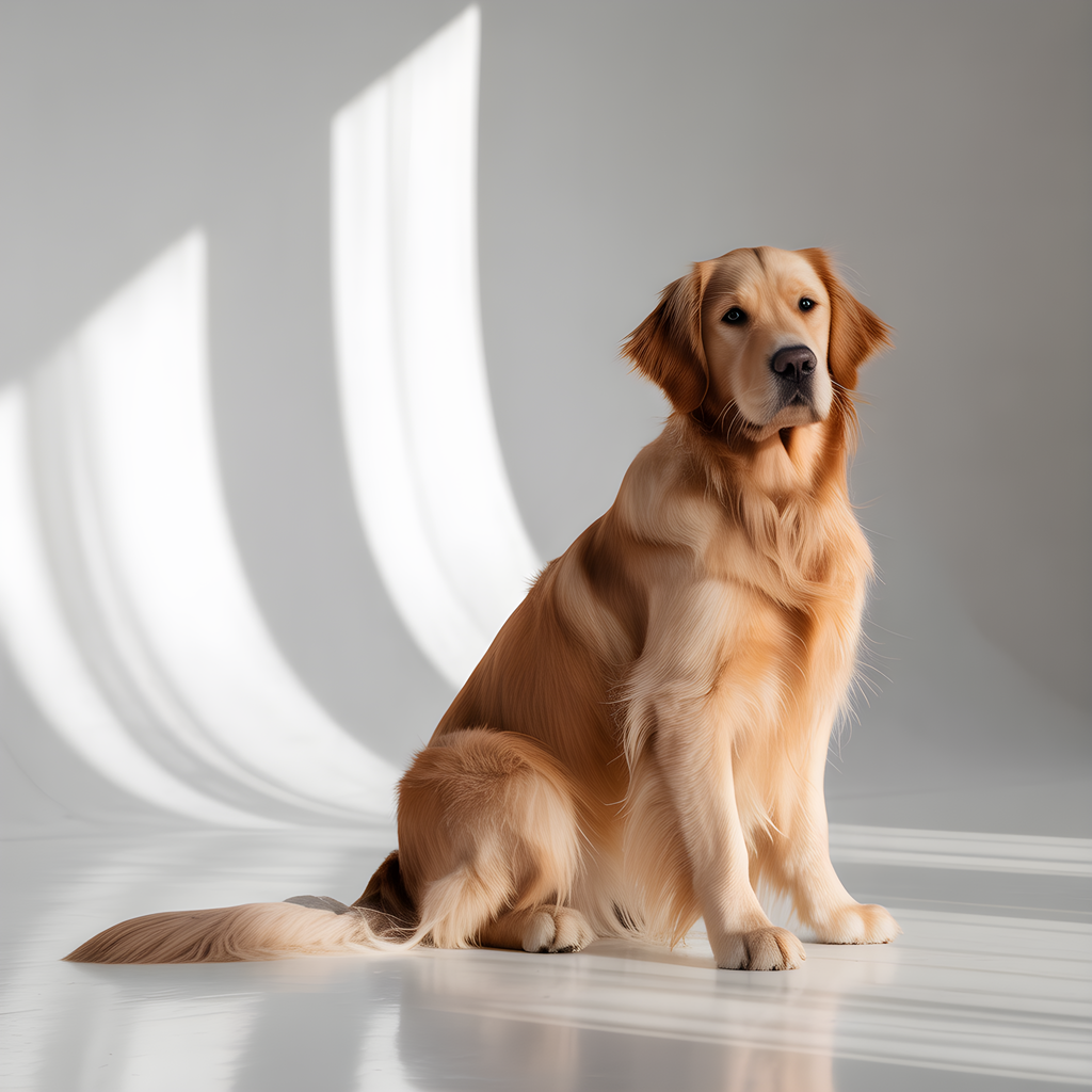 Golden Retriever Minimalist Portrait Wall Art