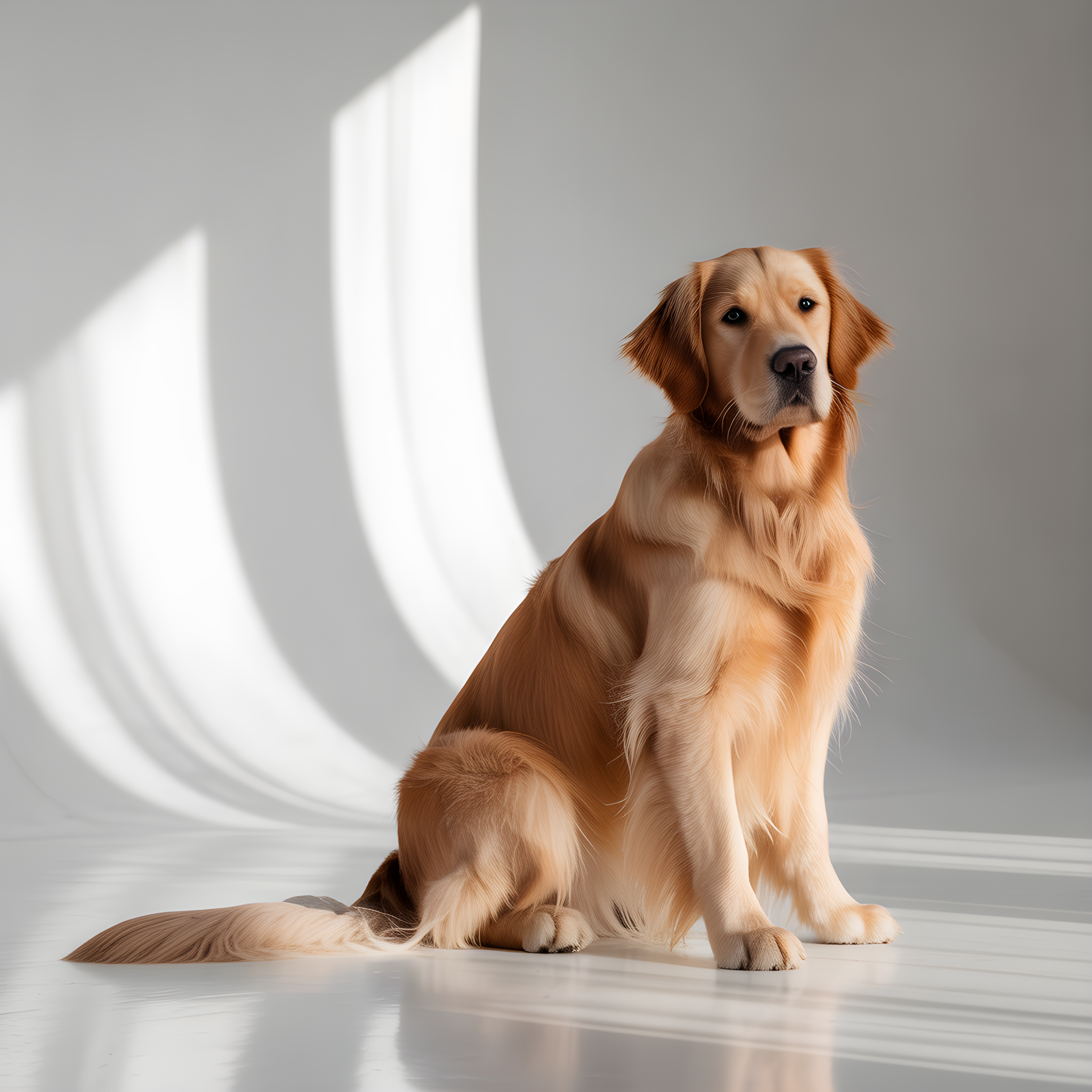 Golden Retriever Minimalist Portrait Wall Art