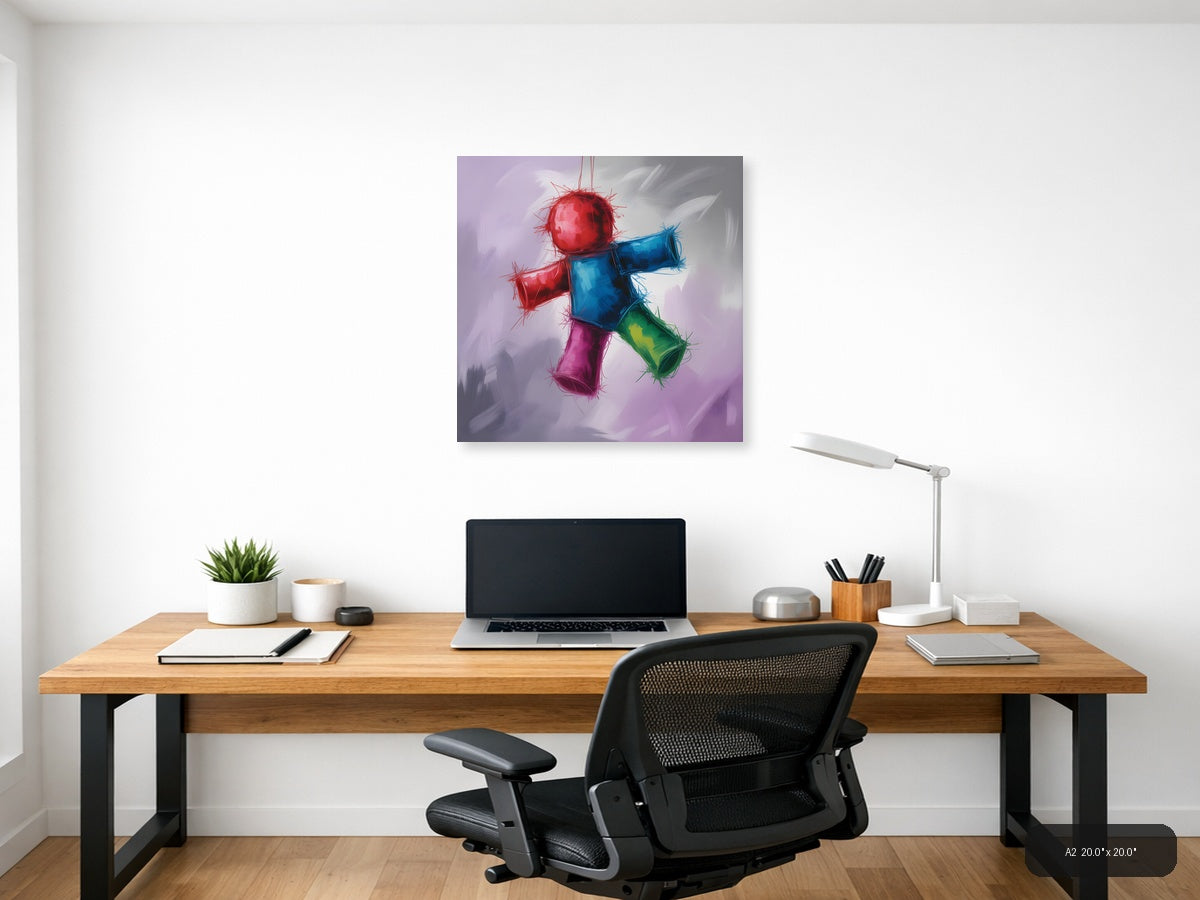 Colorful Abstract Geometric Shapes Modern Wall Art — A2 / Office