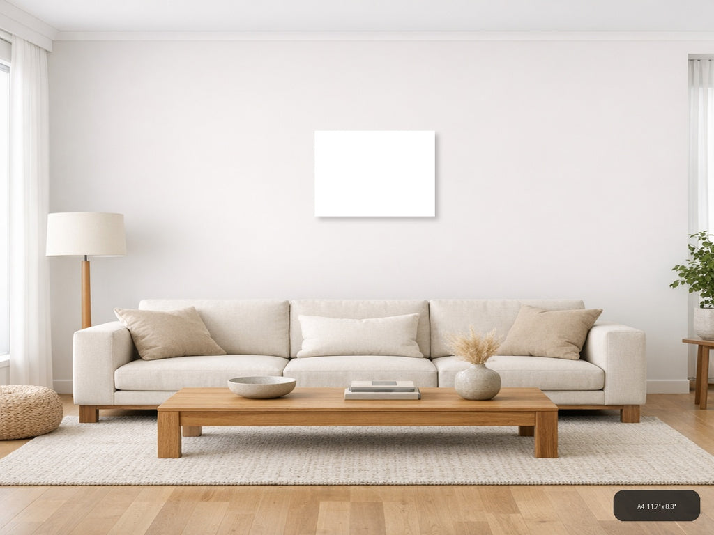 Minimalist Abstract Landscape Wall Art — A4 / Living Room