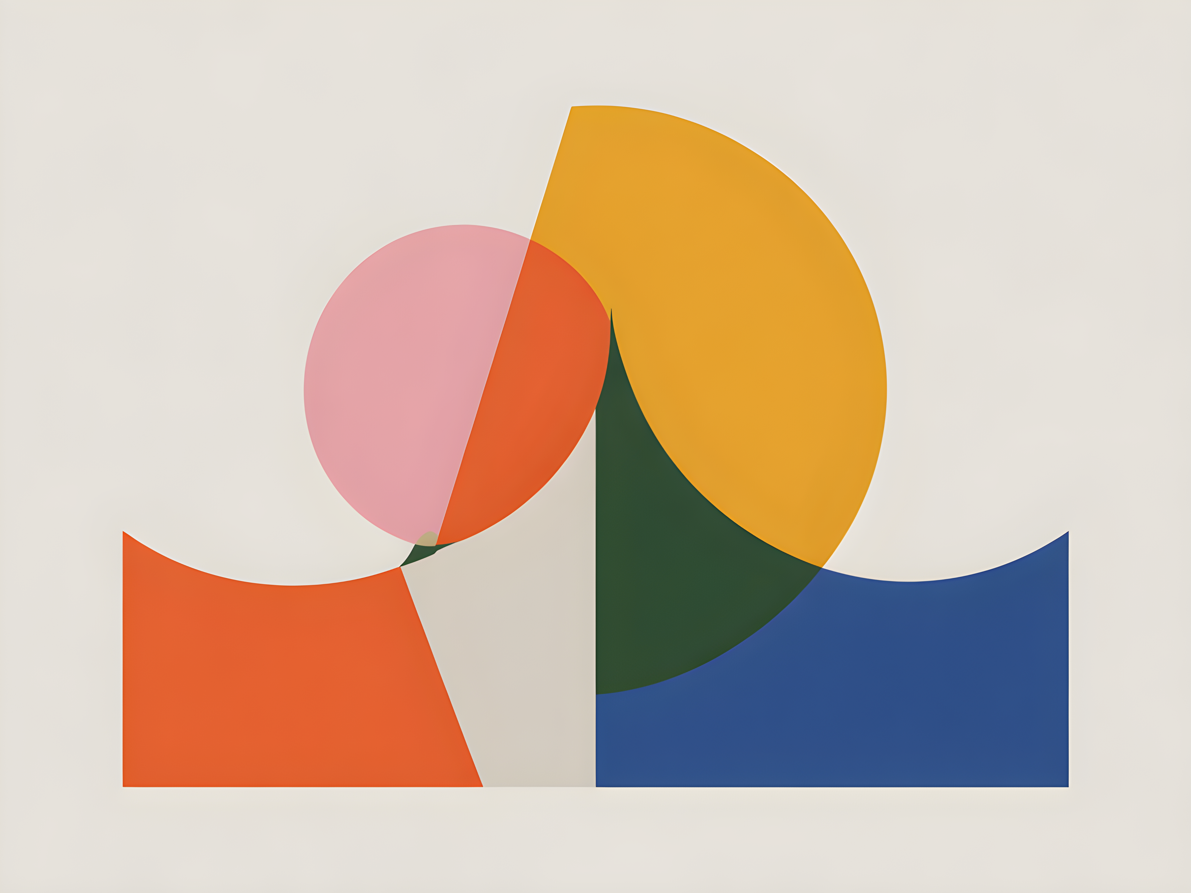 Minimalist Geometric Shapes Abstract Landscape Wall Art