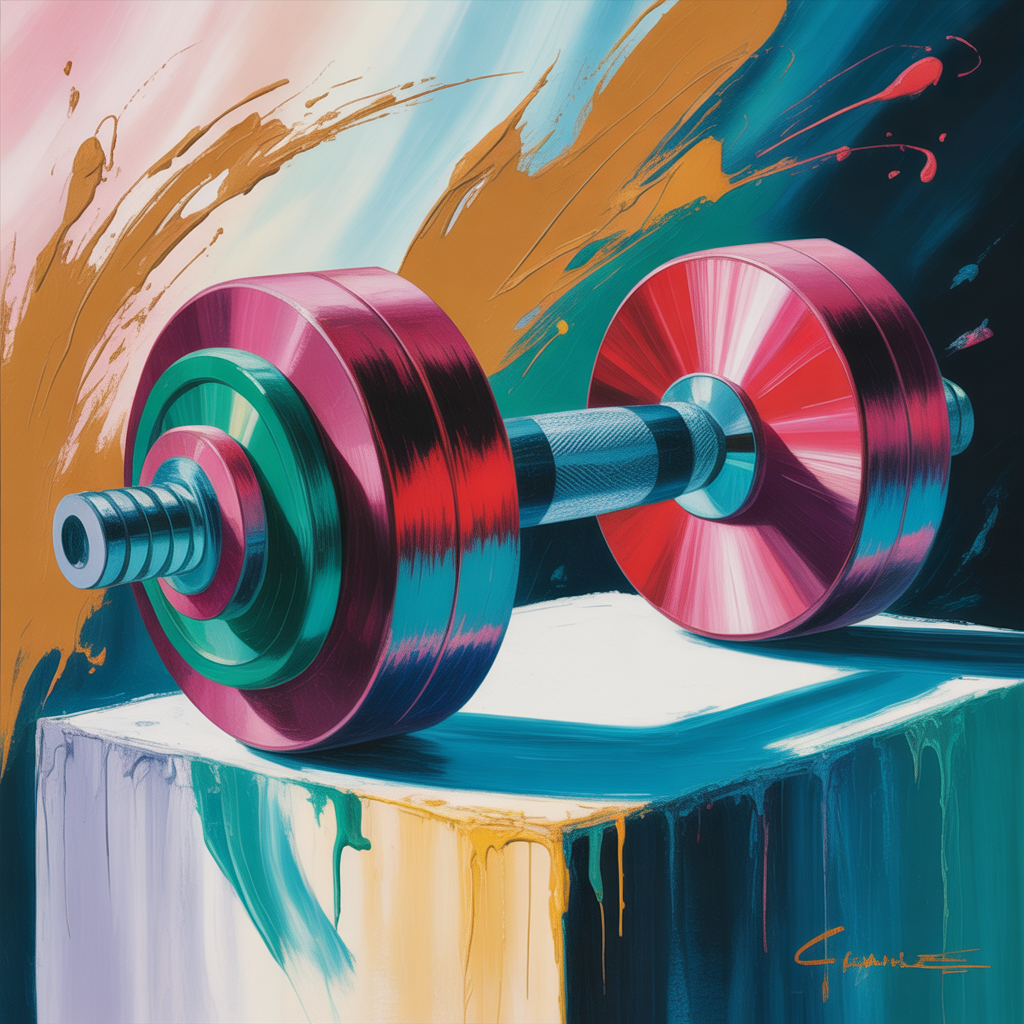 Dumbbell — Abstract (Square) Canvas Print | Abstract Wall Art | A4 A3 A2 A1