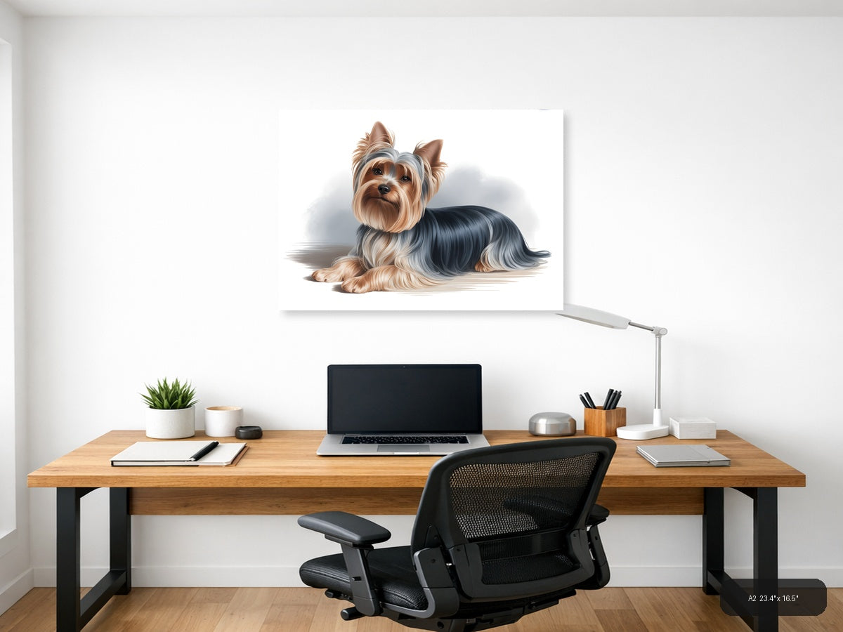 Shih Tzu Puppy Portrait Minimalist Wall Art — A2 / Office
