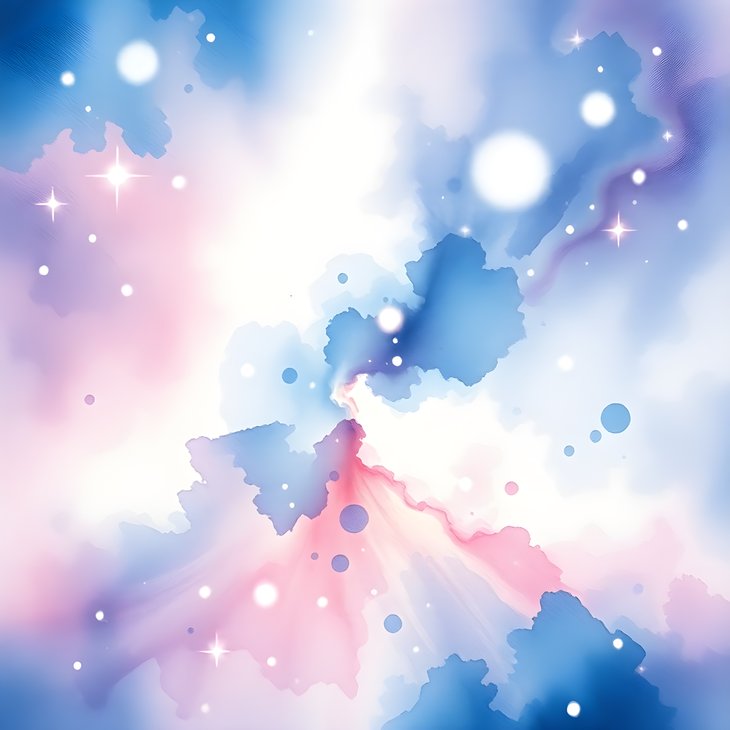 Abstract Watercolor Map with Pink and Blue Gradient Wall Art