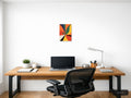 Abstract Geometric Sunburst Colorful Photography Wall Art — A4 / Office