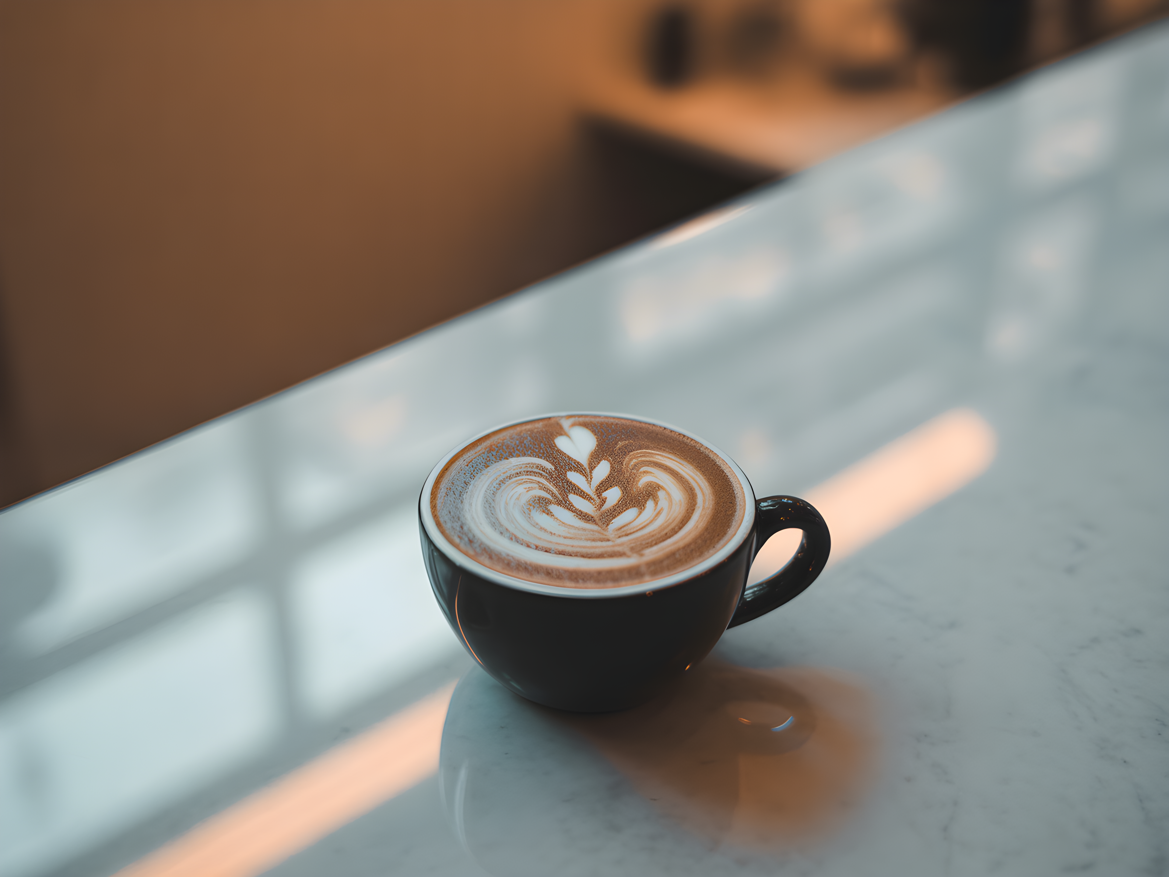 Minimalist Latte Art Coffee Cup Wall Art