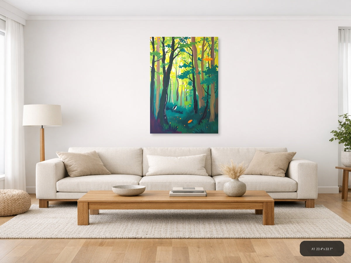Forest Canopy Abstract Landscape Wall Art — A1 / Living Room