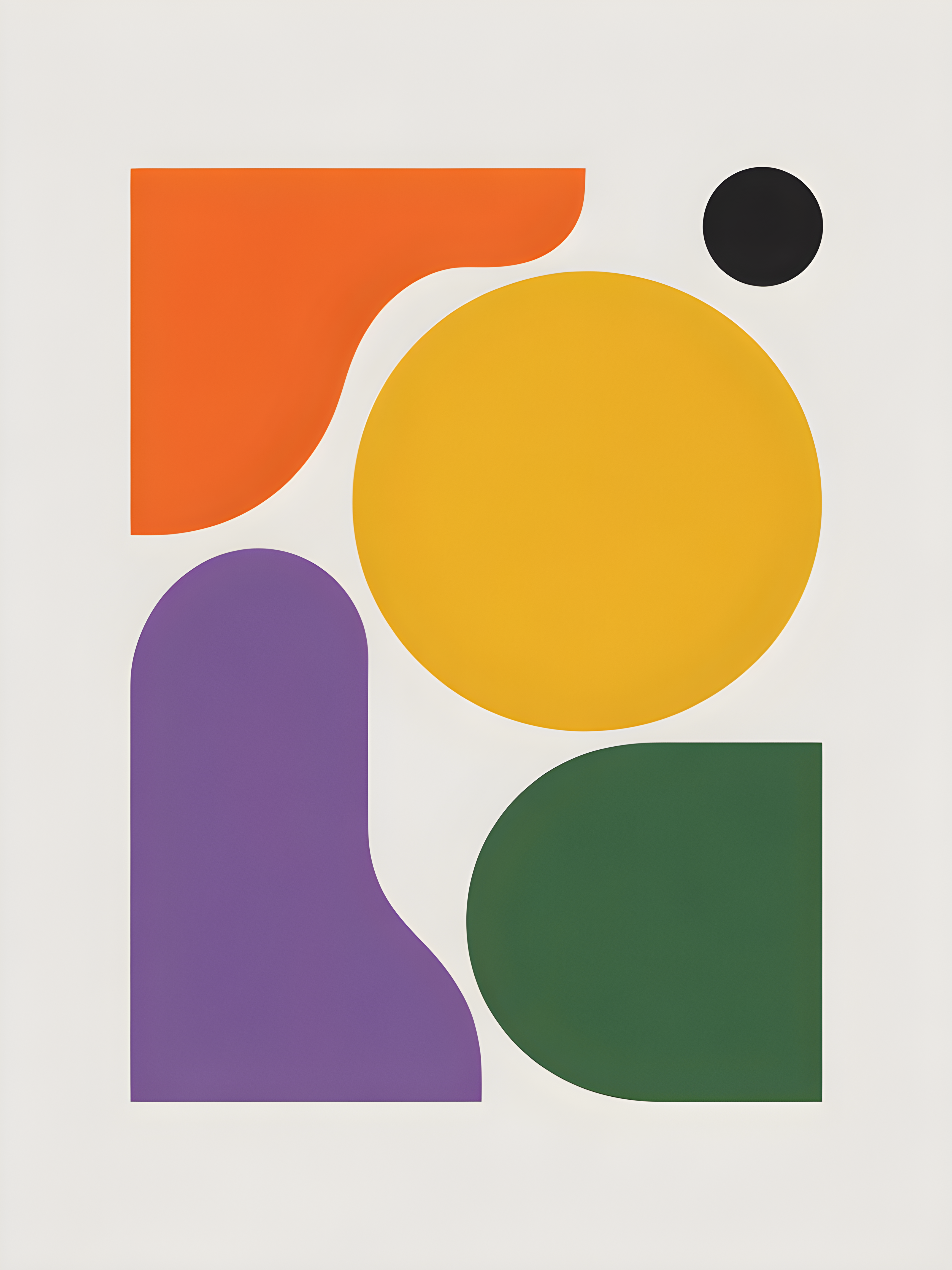 Minimalist Geometric Shapes Colorful Abstract Wall Art