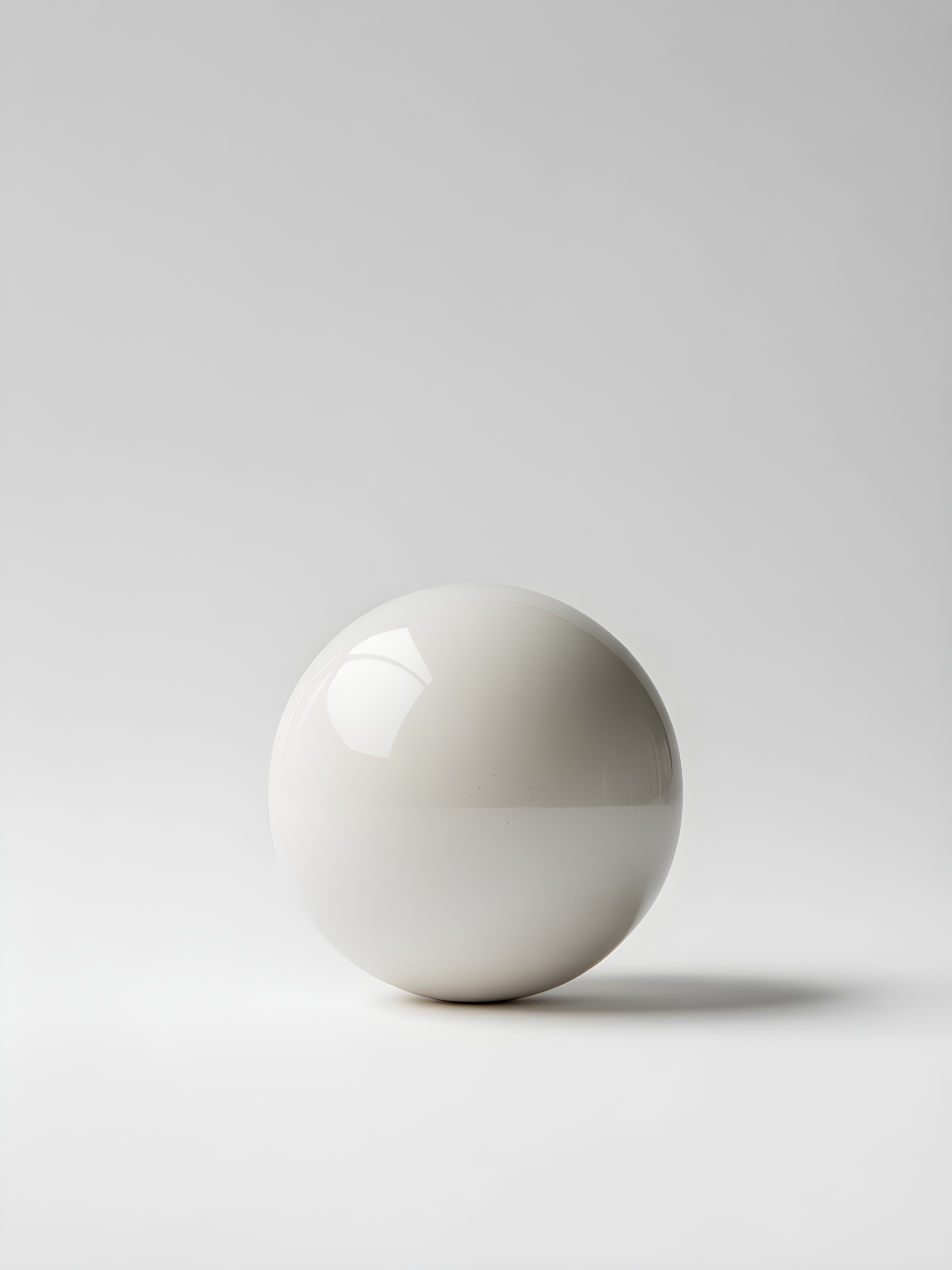 Minimalist White Sphere Shadow Study Wall Art