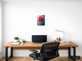 Red Rose Abstract Modern Painting Wall Art — A4 / Office