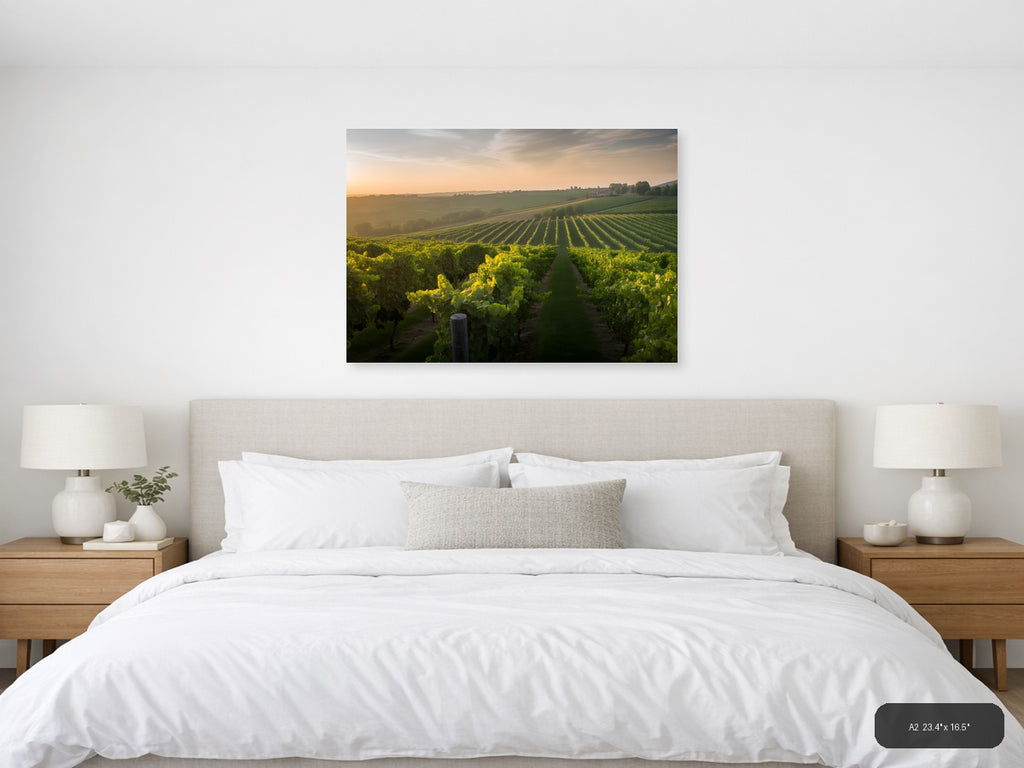 Wine — Photography (Landscape) Canvas Print | Photography Wall Art | A4 A3 A2 A1 — A2 / Bedroom