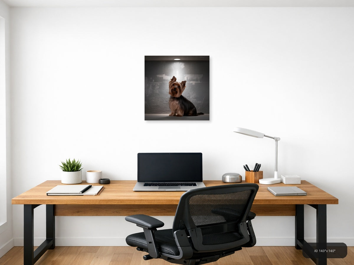 Yorkshire Terrier Portrait Photography Wall Art — A3 / Office