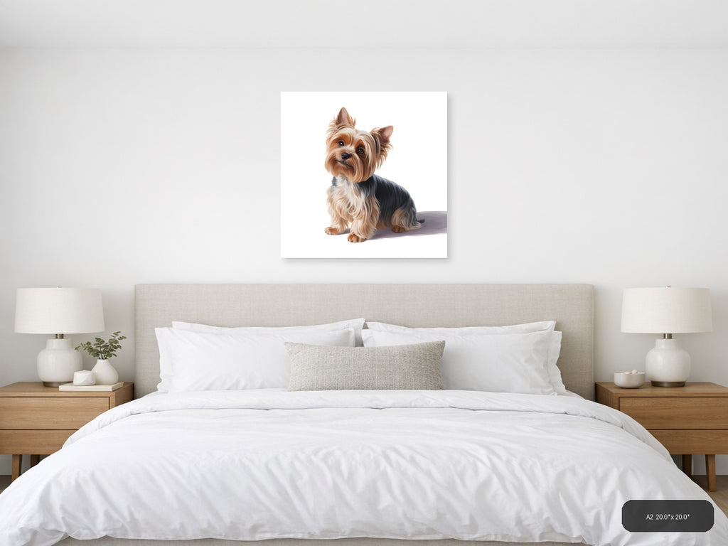 Shih Tzu Dog Portrait Minimalist Wall Art — A2 / Bedroom