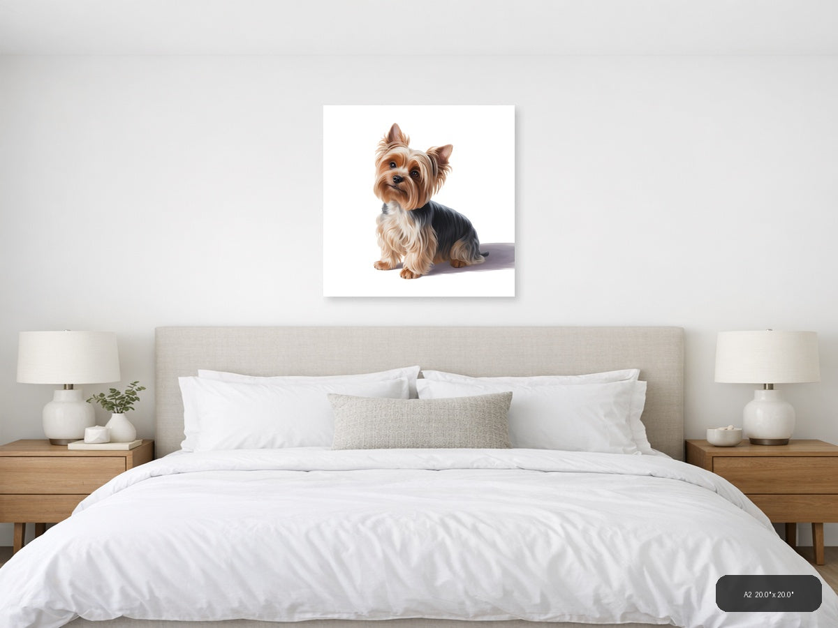 Shih Tzu Dog Portrait Minimalist Wall Art — A2 / Bedroom