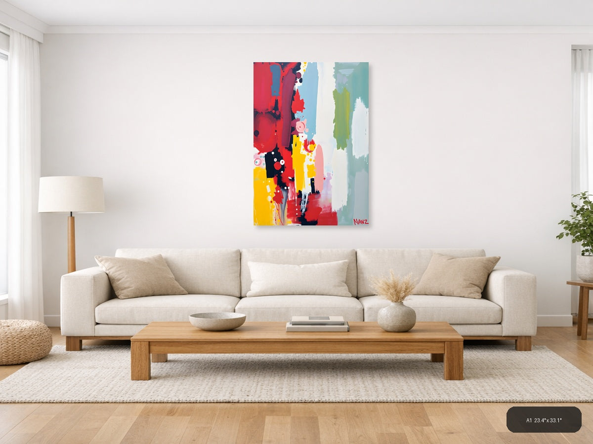 Vibrant Abstract Paint Splash Modern Wall Art — A1 / Living Room